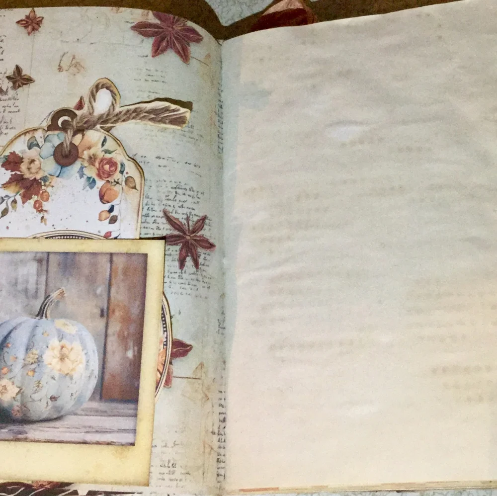 🥮 Charming Grateful Pumpkin 🕋 Spice Vintage Journal ☕